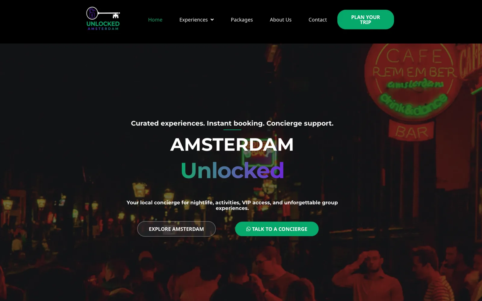 Unlocked Amsterdam homepage before the redesign
